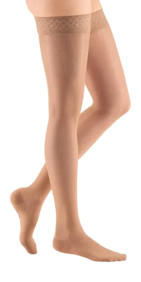 mediven sheer & soft, 15-20 mmHg, Thigh High w/ Lace Top-Band, Closed Toe