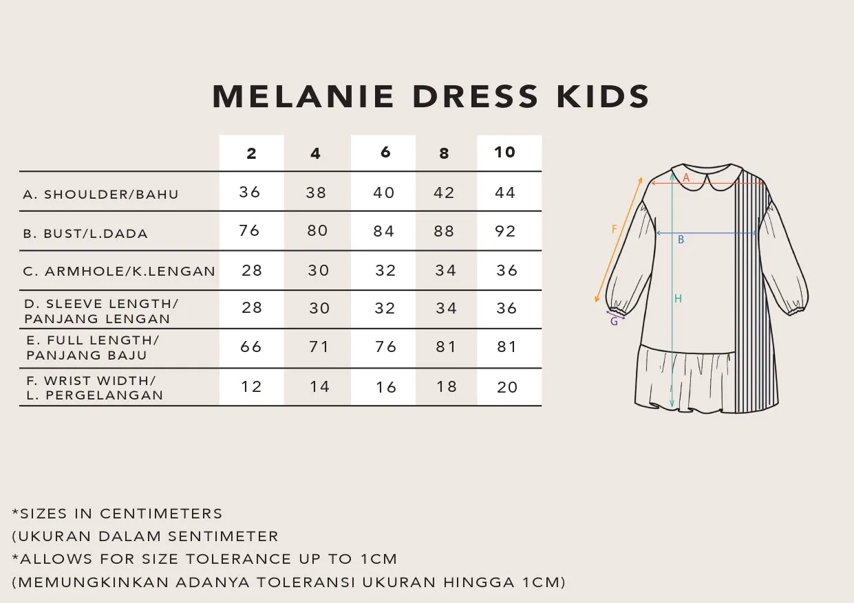 MELANIE DRESS KIDS GREEN APRICOT