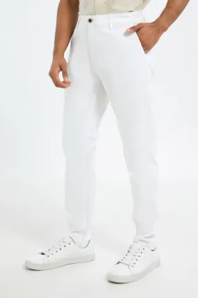 Men White Chino Trousers