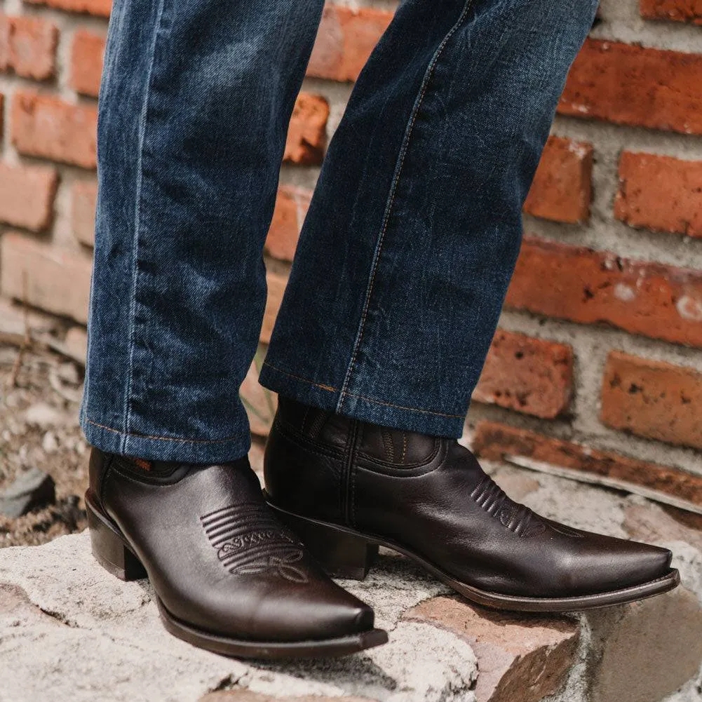 Men's Snip Toe Cowboy Boots Burnished Brown (H50030)