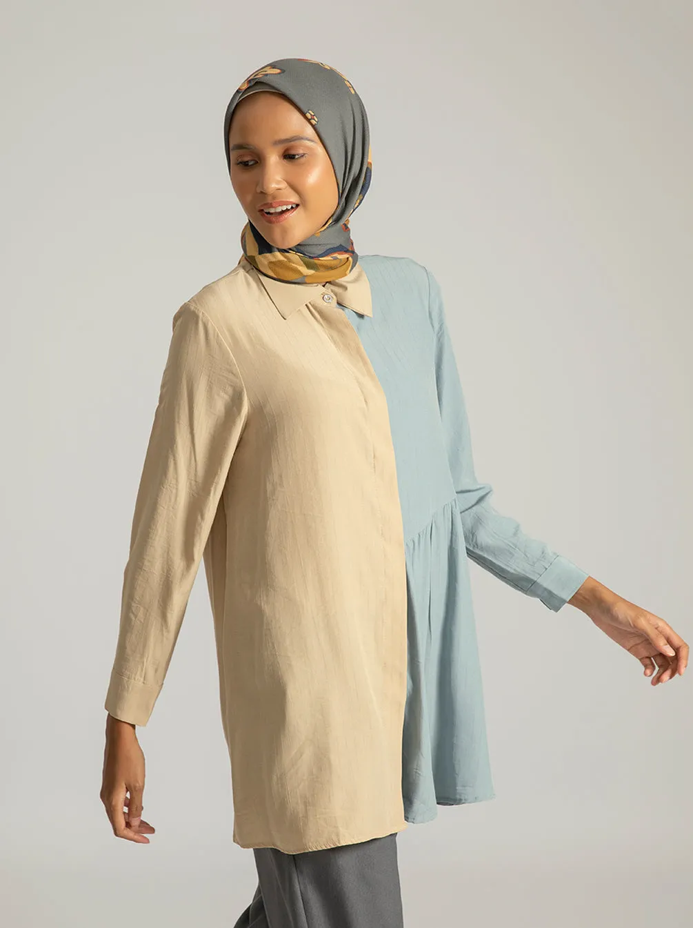 NEVIE TOP PLAIN BUTTERNUT