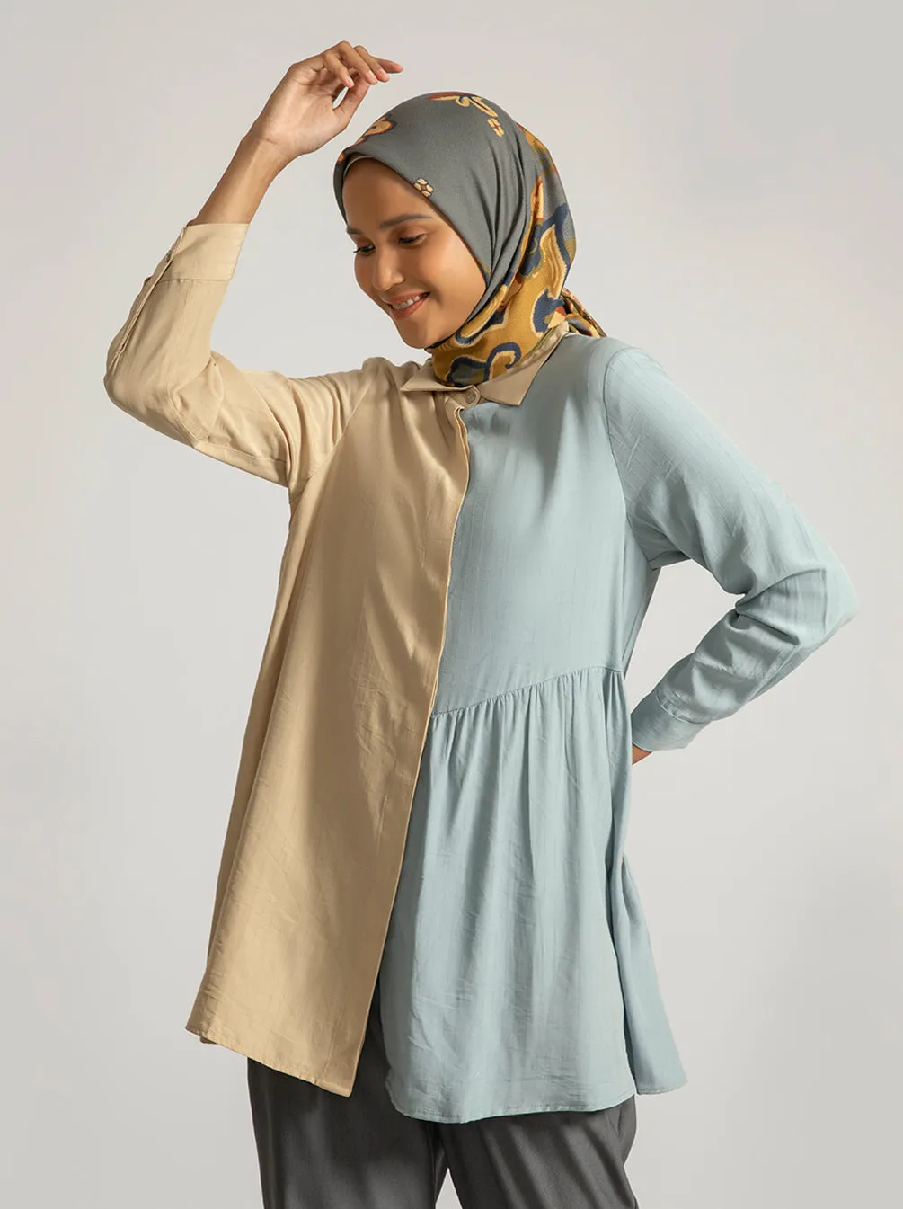 NEVIE TOP PLAIN BUTTERNUT