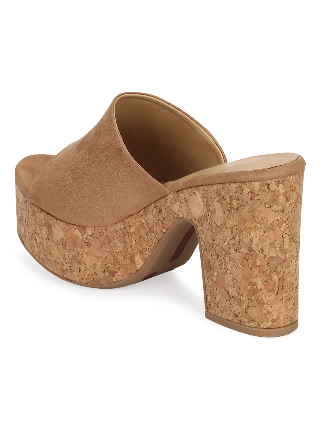 Nude Suede Platform Heel Mules (TC-MSI-D-11-NUD)