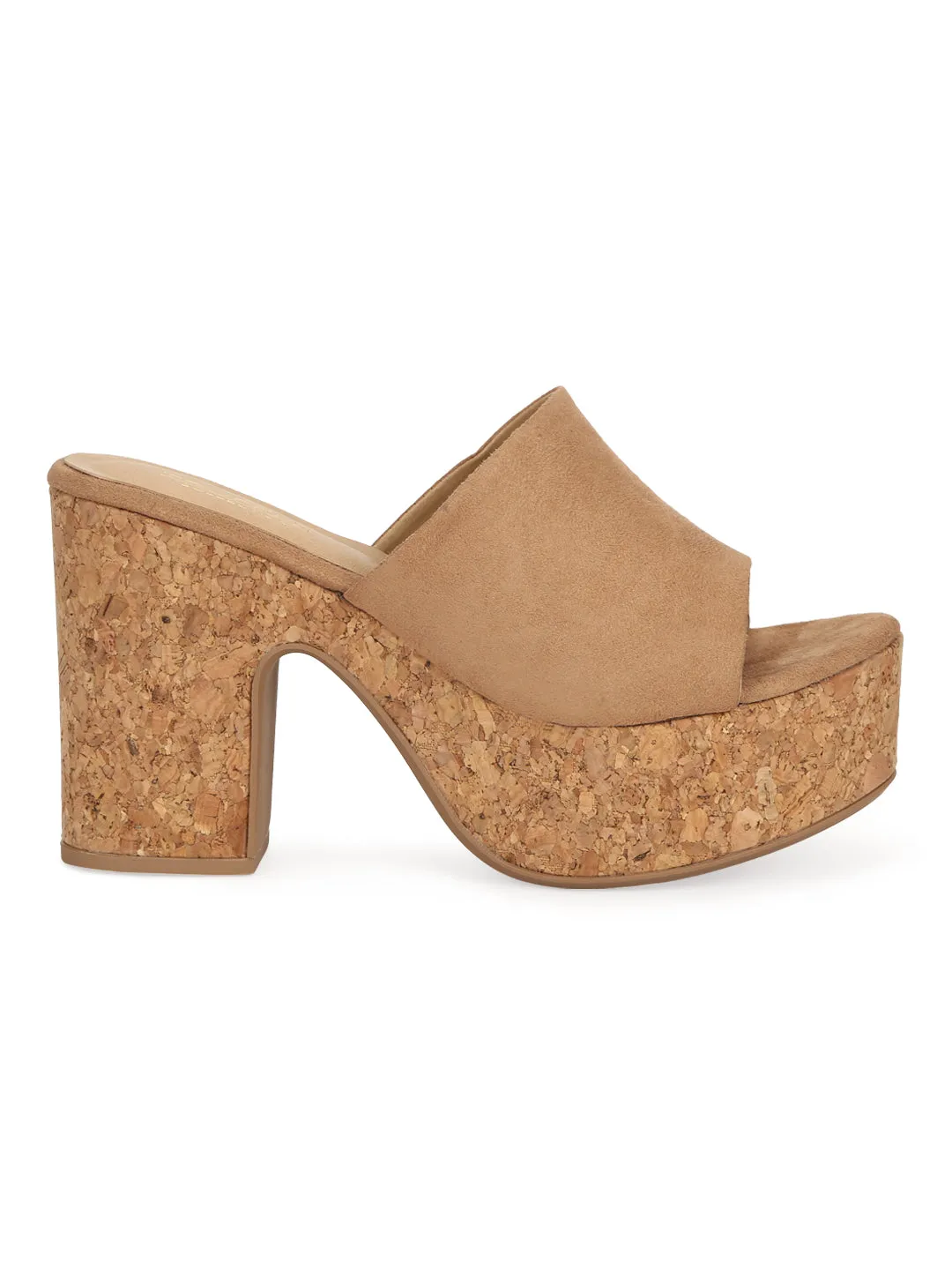 Nude Suede Platform Heel Mules (TC-MSI-D-11-NUD)