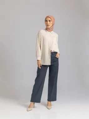 NUNA TOP PLAIN KHAKI