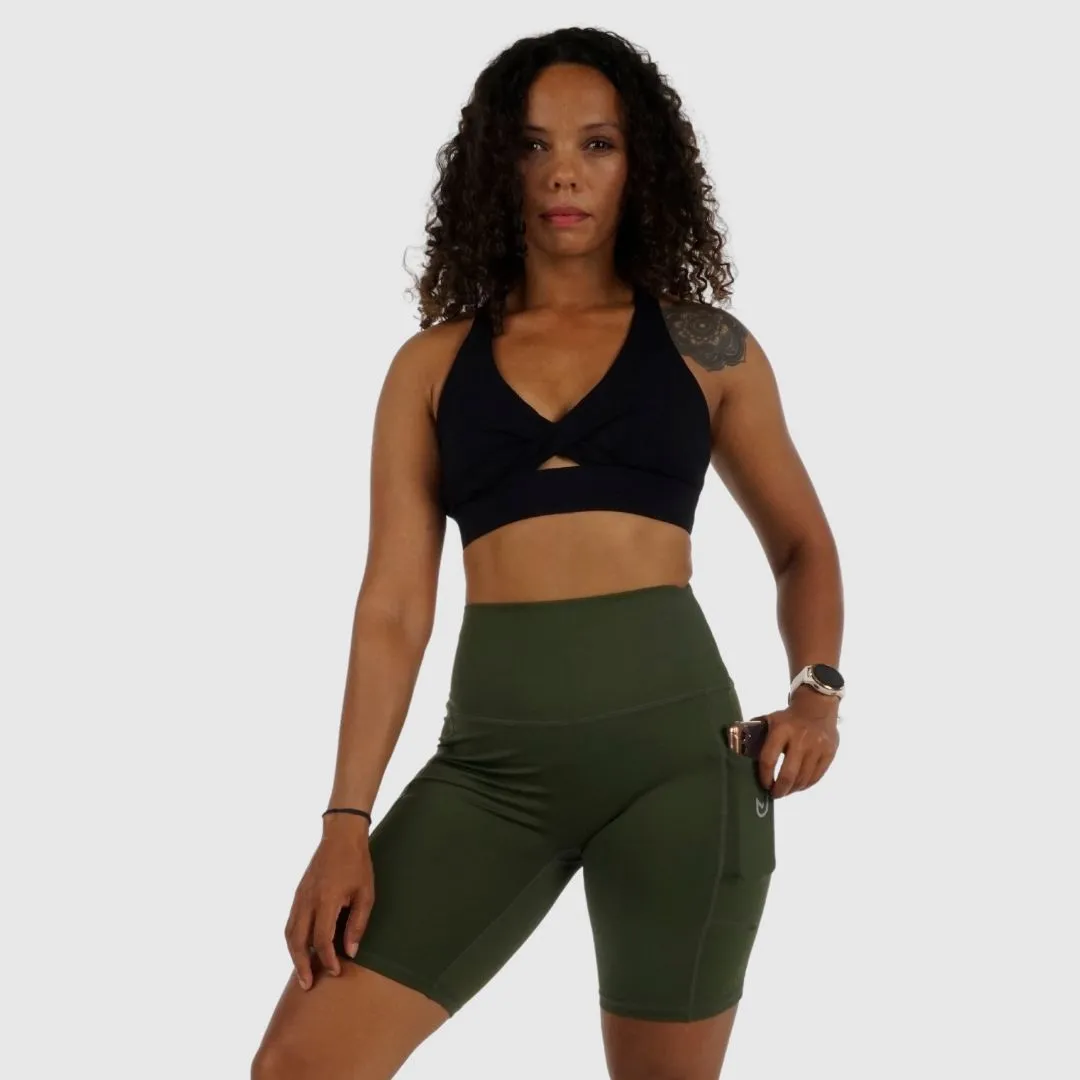 Olive Green Cycling Shorts