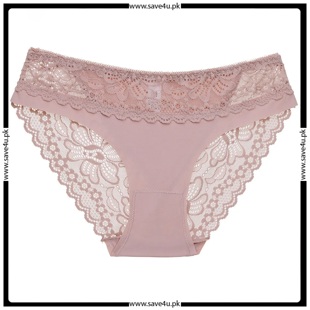 Pack of 2 Lace Trim Breathable Brief Panties