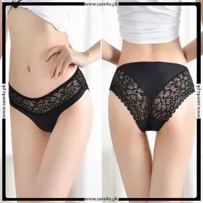 Pack of 2 Lace Trim Breathable Brief Panties