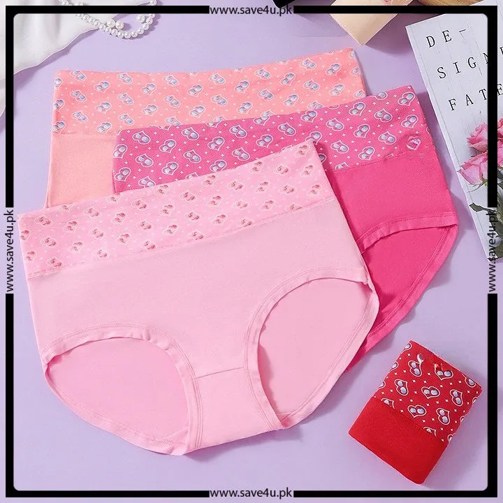 Pack of 2 Soft Printed High Waist Underwear