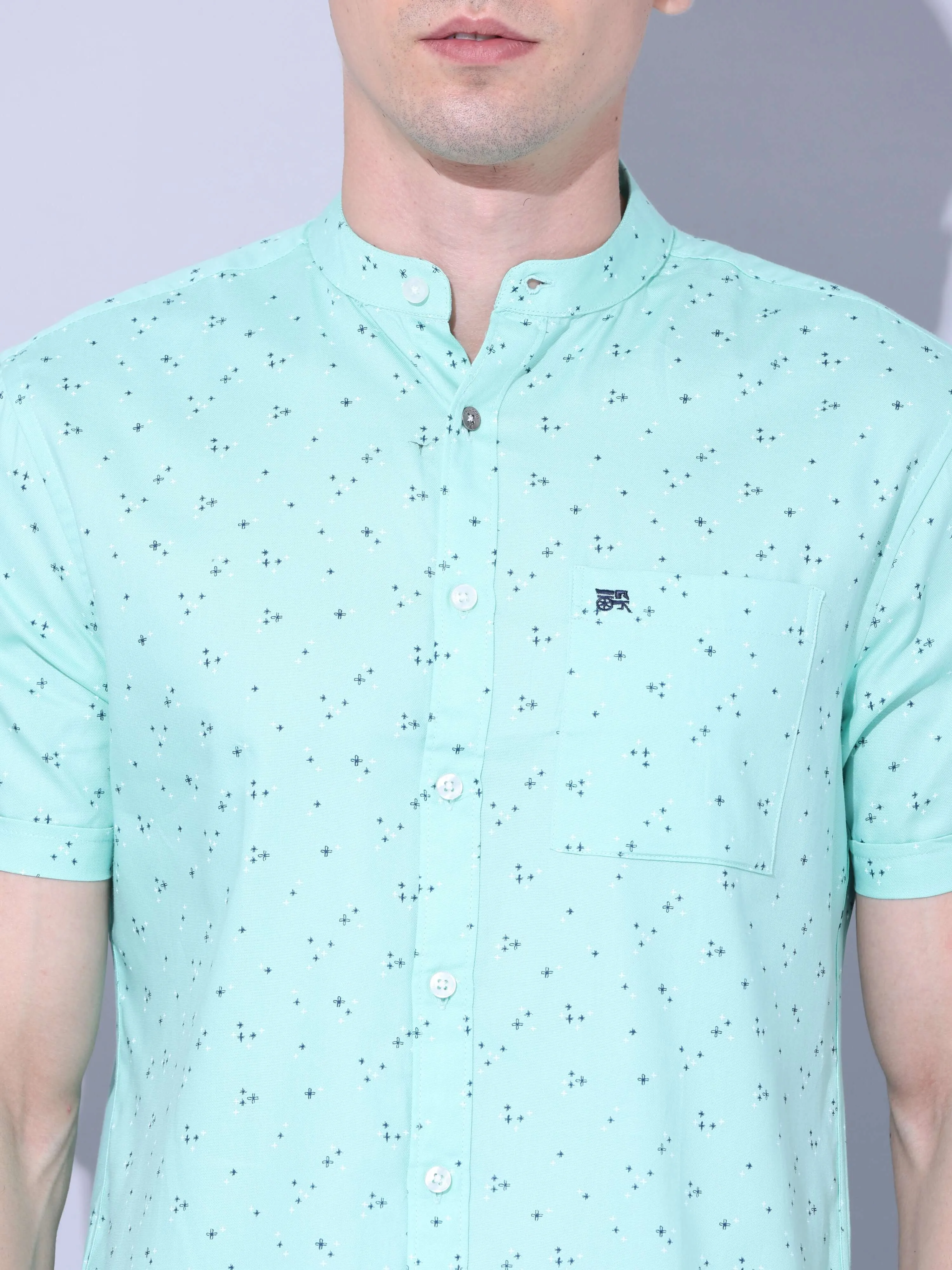 Parrot Green Casual Shirt