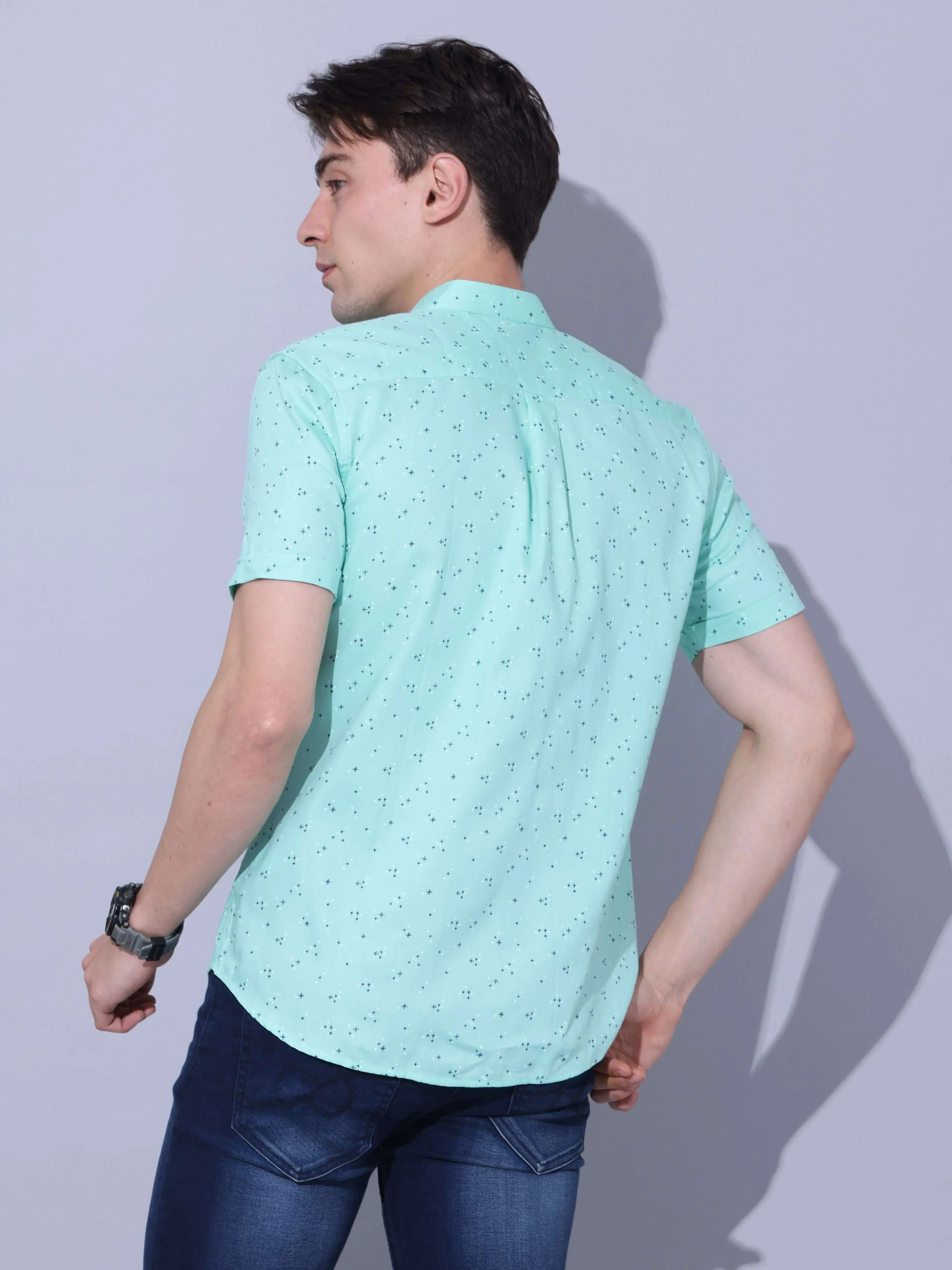 Parrot Green Casual Shirt