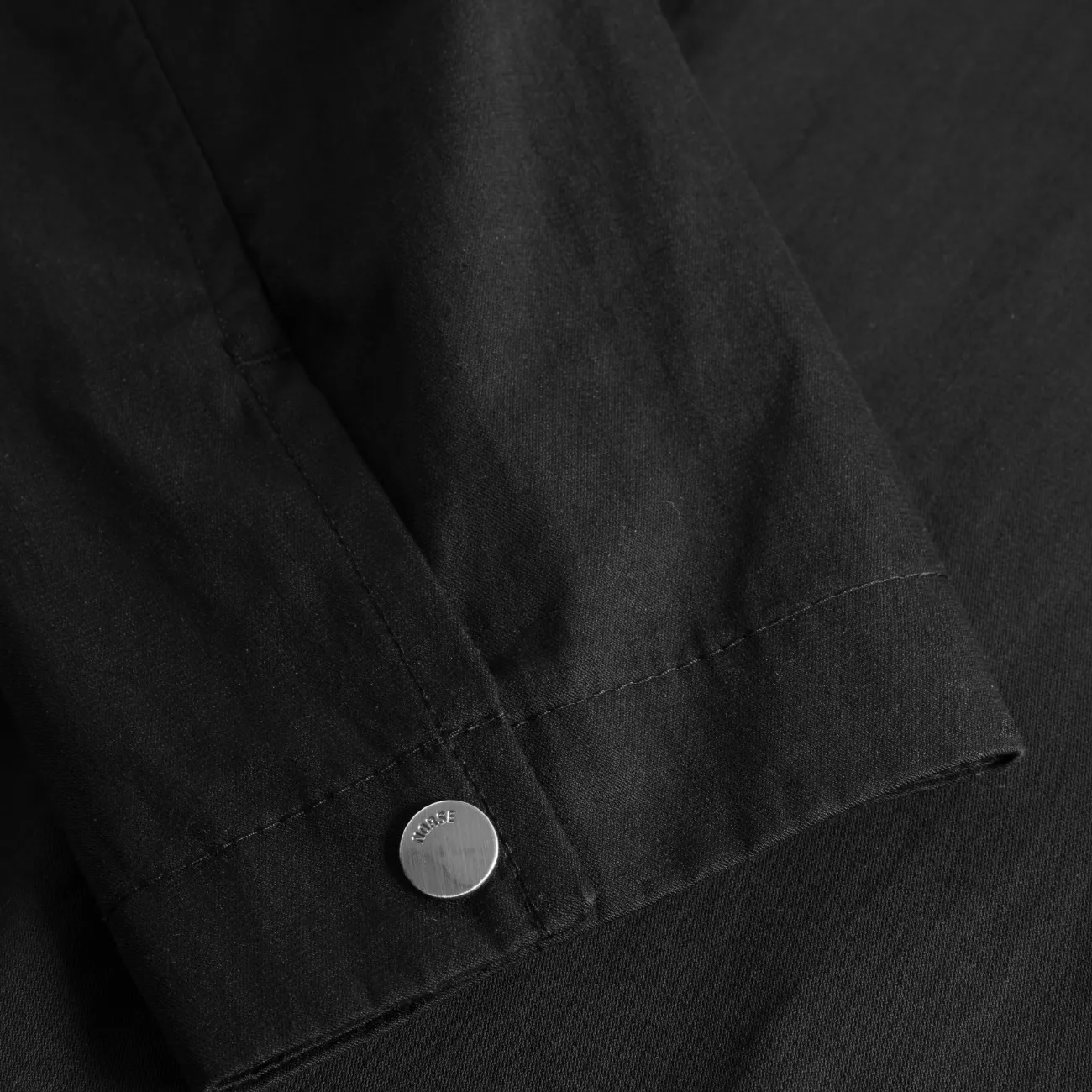 Pelle Fine Broken Twill Overshirt - Black