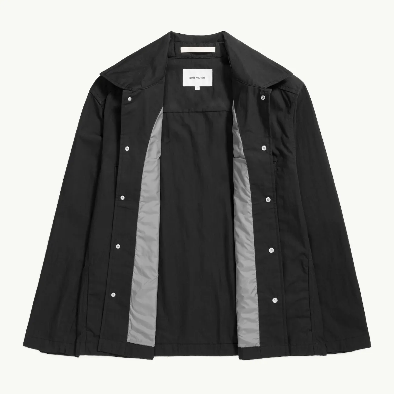 Pelle Fine Broken Twill Overshirt - Black