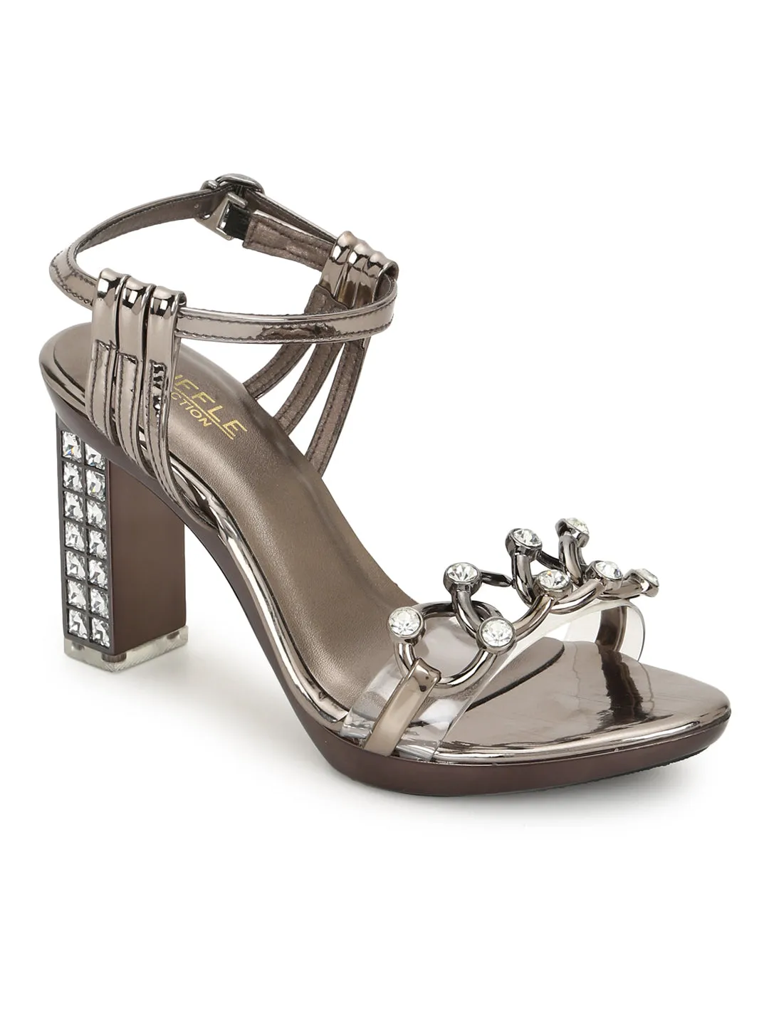 Pewter Patent Block Sandals (TC-G08577-PEW)