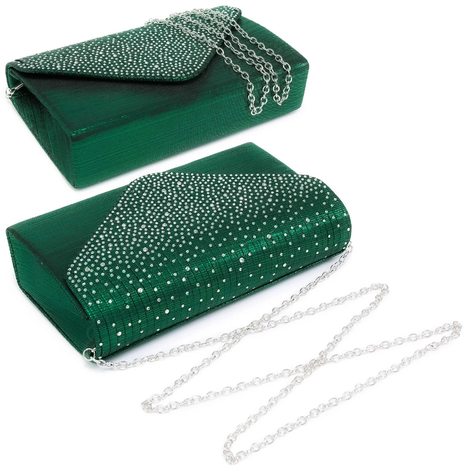 Rhinestone Envelope Evening Clutch