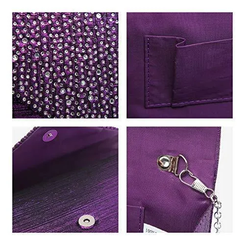 Rhinestone Envelope Evening Clutch