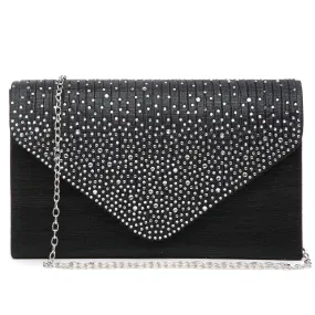 Rhinestone Envelope Evening Clutch