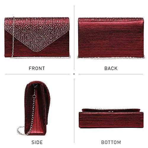 Rhinestone Envelope Evening Clutch