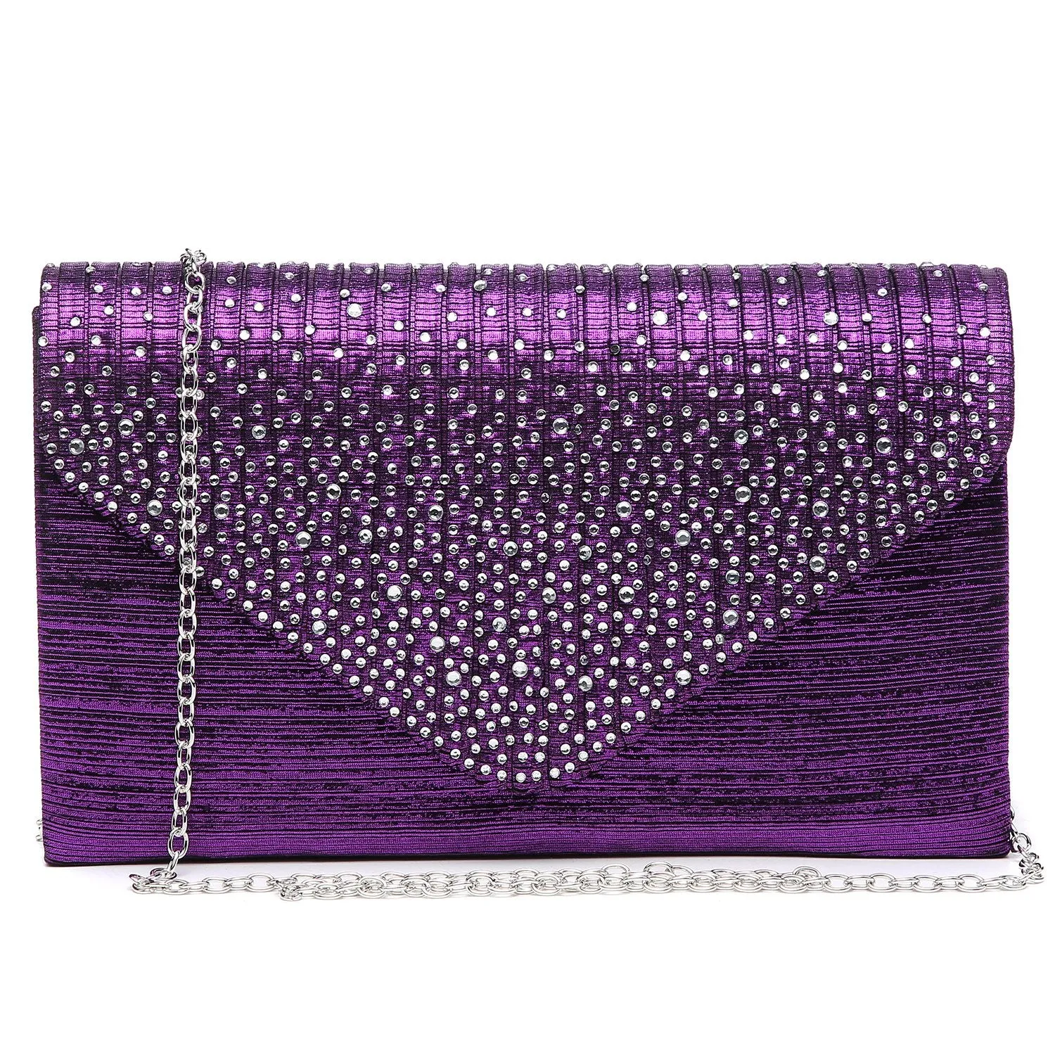 Rhinestone Envelope Evening Clutch