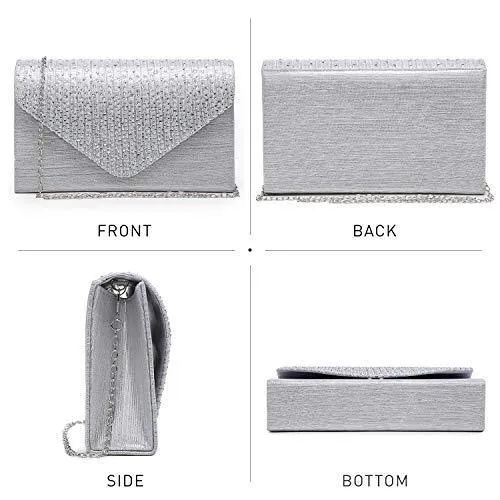 Rhinestone Envelope Evening Clutch