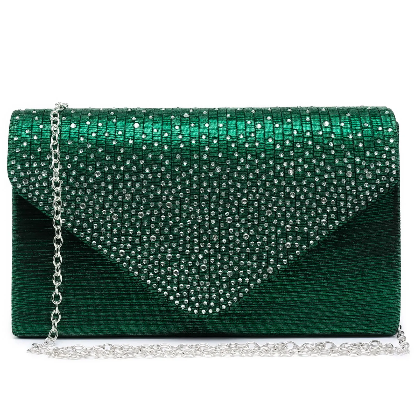 Rhinestone Envelope Evening Clutch