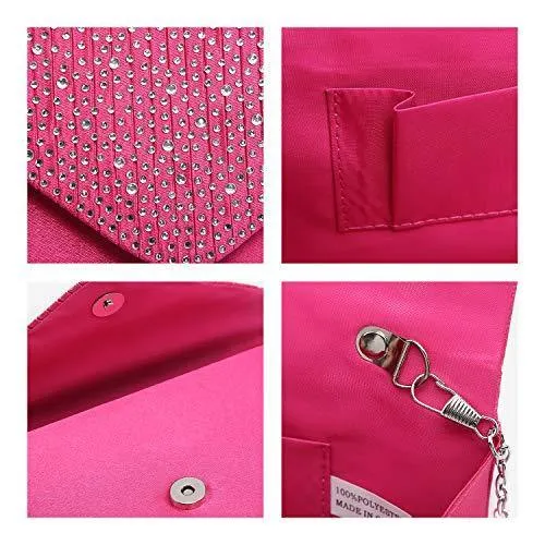 Rhinestone Envelope Evening Clutch