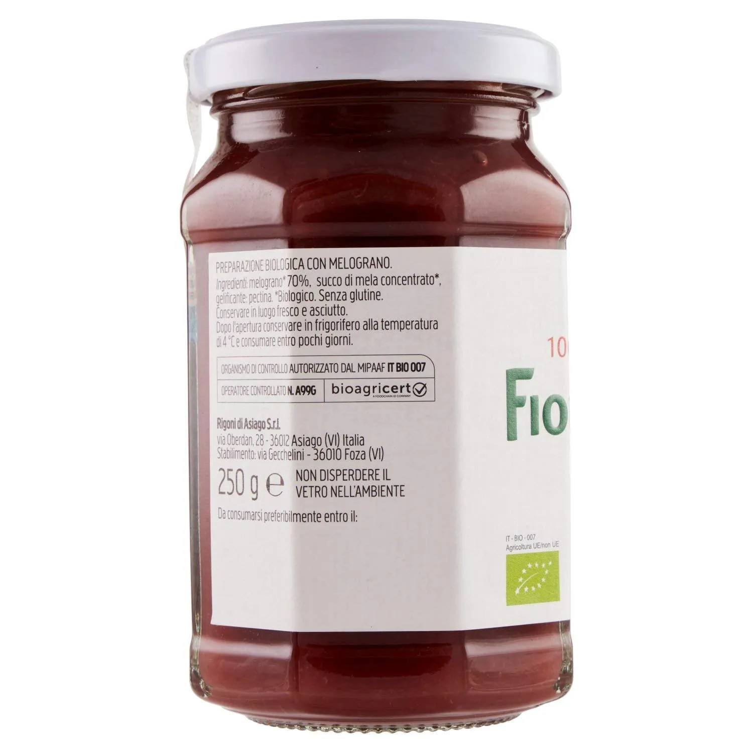 Rigoni Organic Pomegranate Fruit Spread 8.8 0z