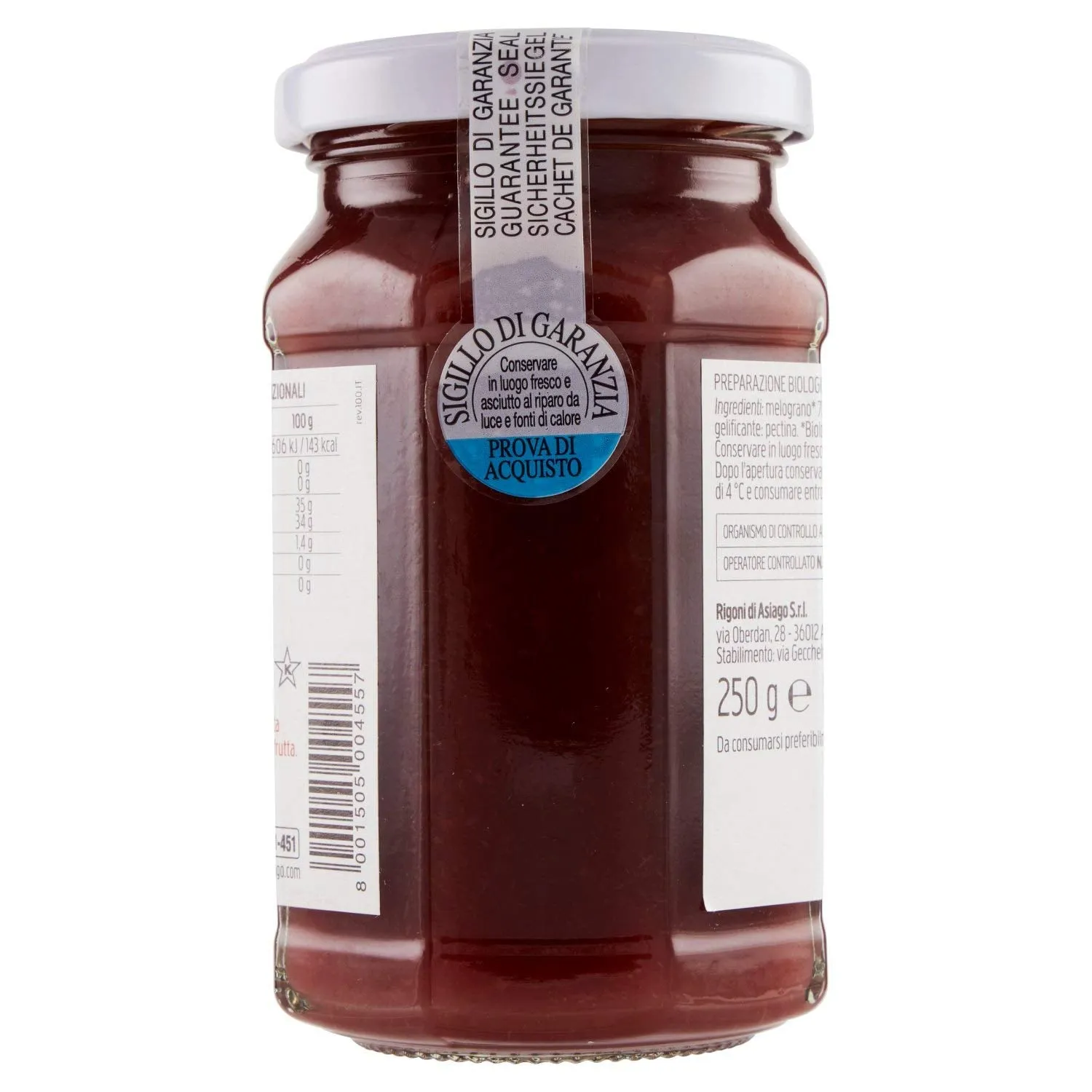 Rigoni Organic Pomegranate Fruit Spread 8.8 0z