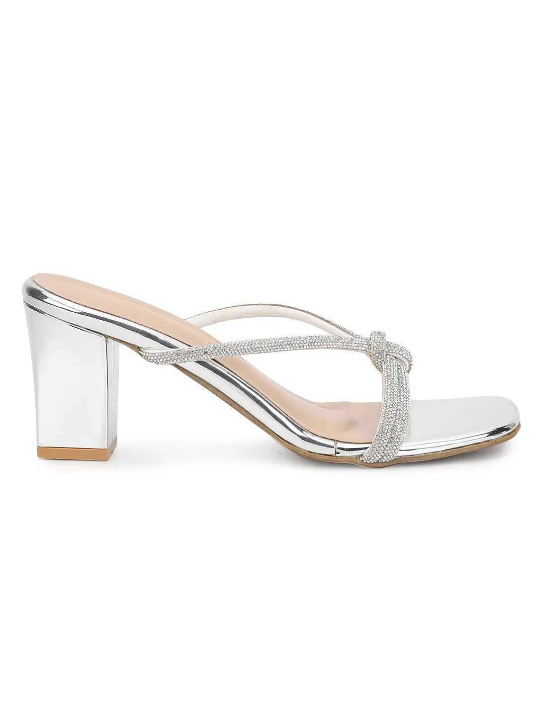 Silver Patent Block Sandals (TC-REN-N-1142-SIL)