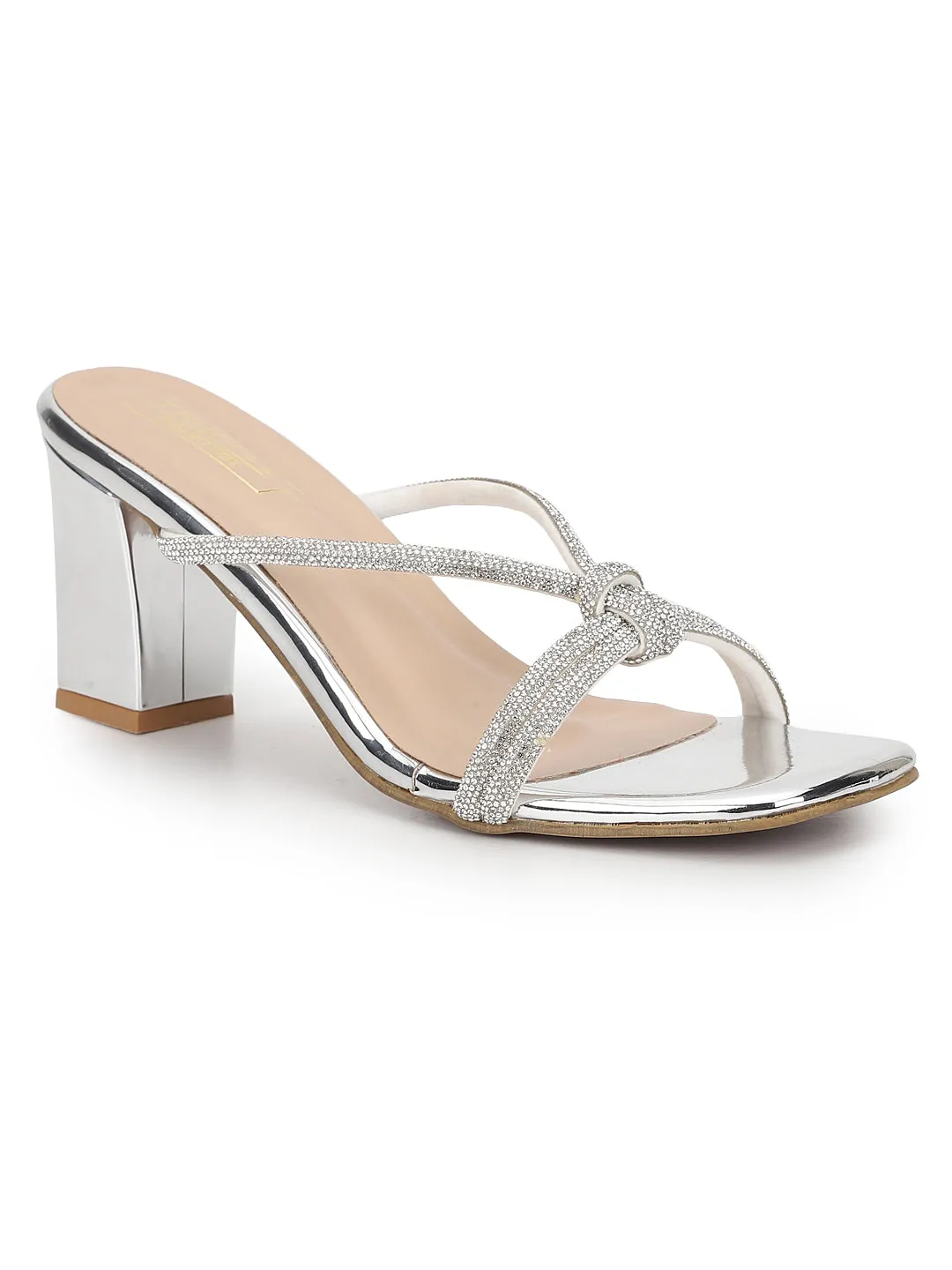 Silver Patent Block Sandals (TC-REN-N-1142-SIL)