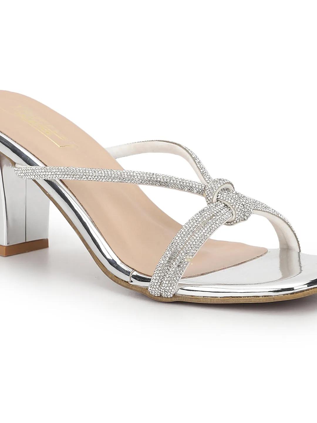 Silver Patent Block Sandals (TC-REN-N-1142-SIL)