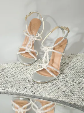 Silver PU Strappy Stiletto Sandals (TC-ST-1332-SIL)