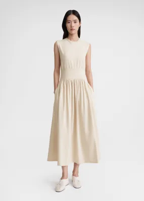 Sleeveless cotton tee dress pearl