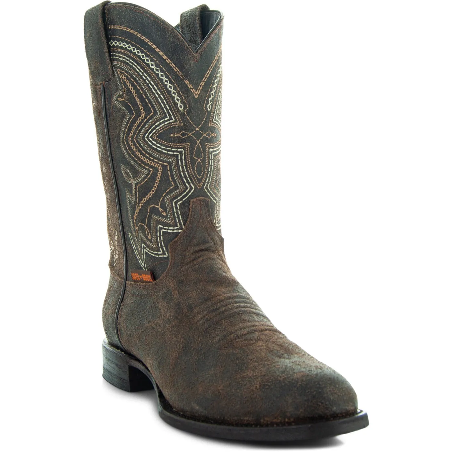 Soto Boots Mens Brown Distressed Leather Cowboy Boots