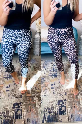 Spot The One- {Gray & Brown} Leopard Print Capri Length Leggings