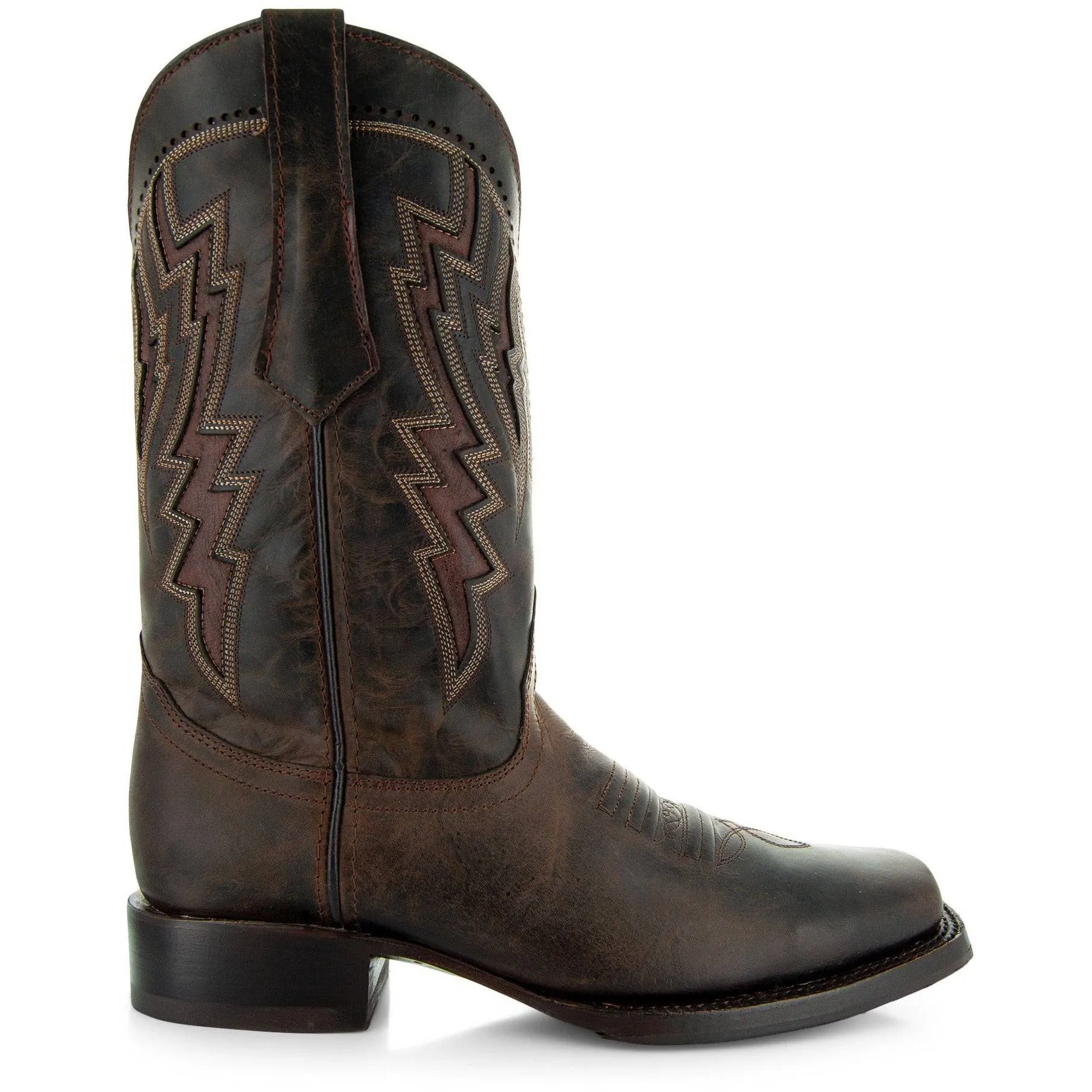 Square Toe Cowboy Boots Brown | Men's Square Toe Boots (H50027)