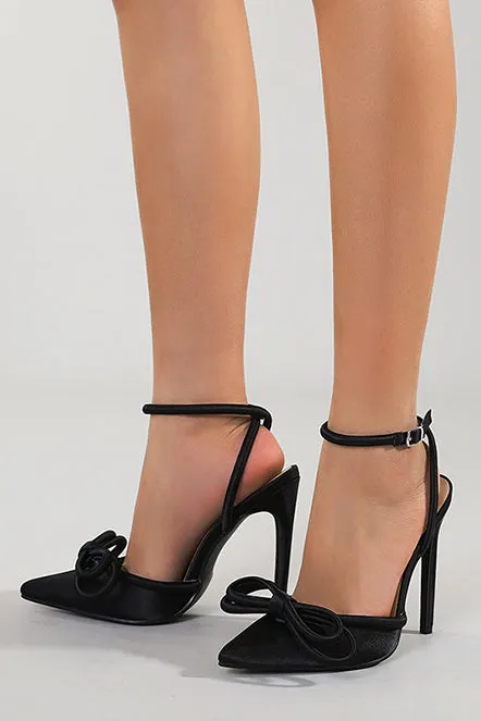 Stylish Bowknot Colorblocked Stiletto High Heels