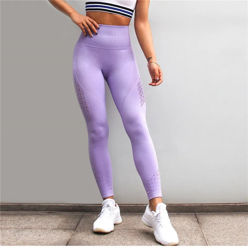 The Hollow High Waist Seamless Leggings (5 colors)