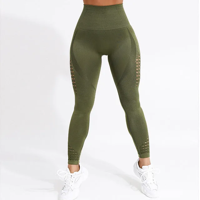 The Hollow High Waist Seamless Leggings (5 colors)