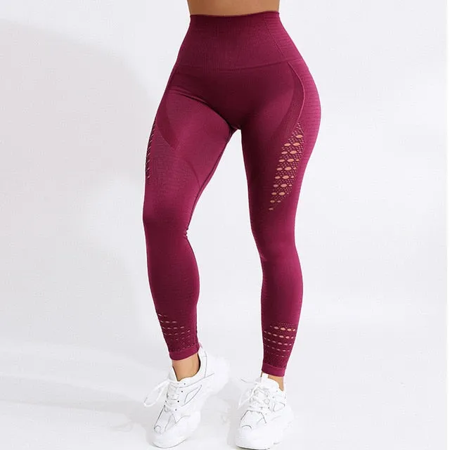 The Hollow High Waist Seamless Leggings (5 colors)