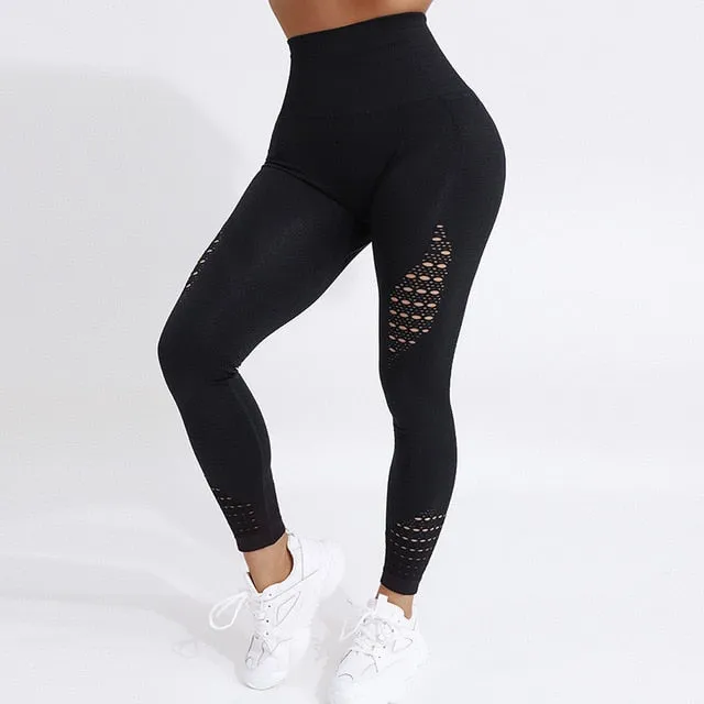 The Hollow High Waist Seamless Leggings (5 colors)