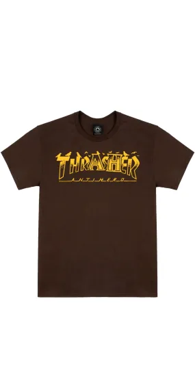 Thrasher Cover the Earth tee Chocolate camiseta- Tshirt