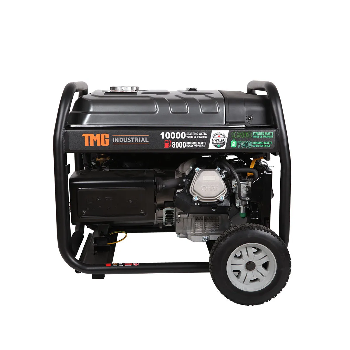 TMG Industrial 10,000-Watt Dual Fuel Generator (Gasoline and LPG) with Electric Start, 8.5 Hour Run Time, TMG-10000GED