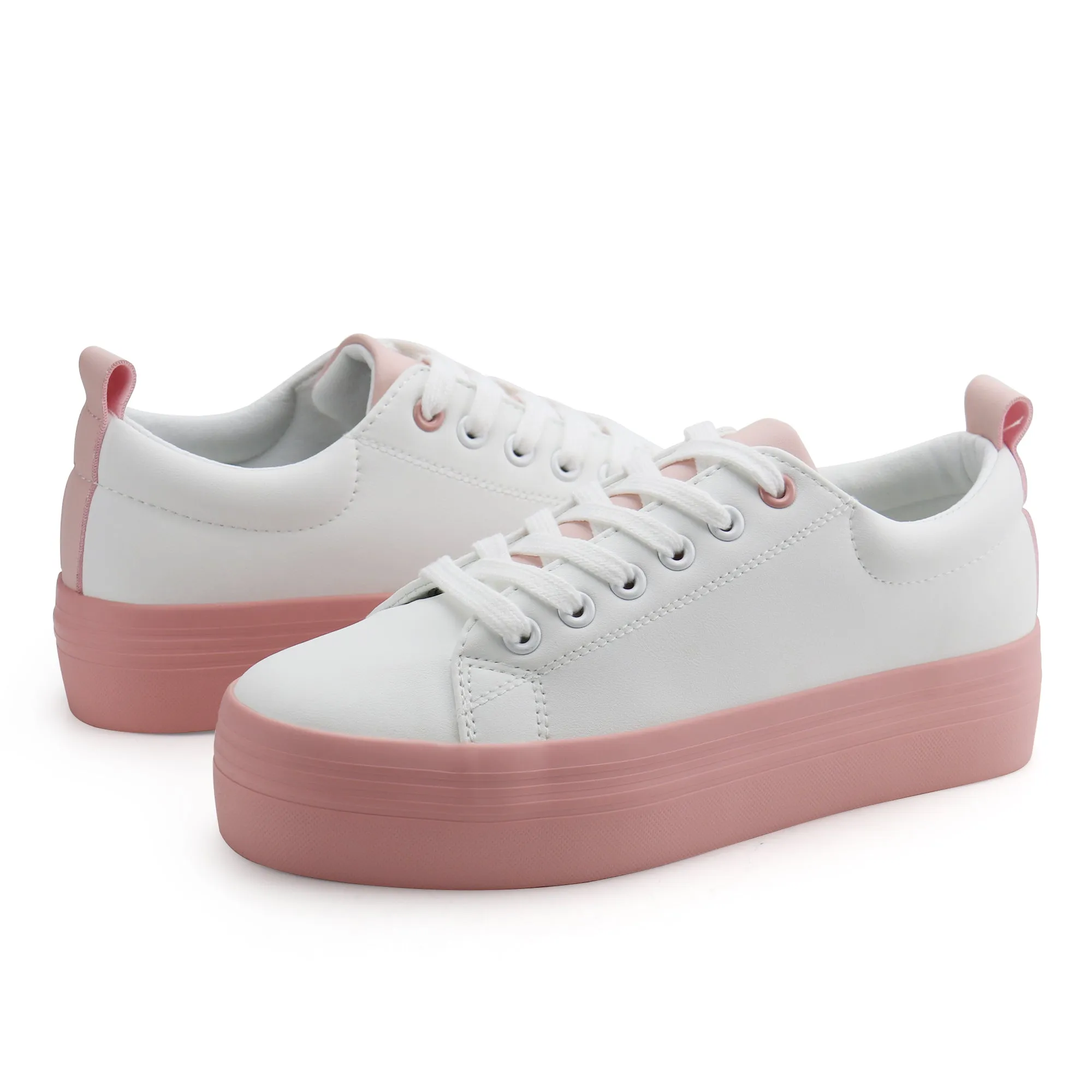 Women Lace Up Platform Fashion Sneakers