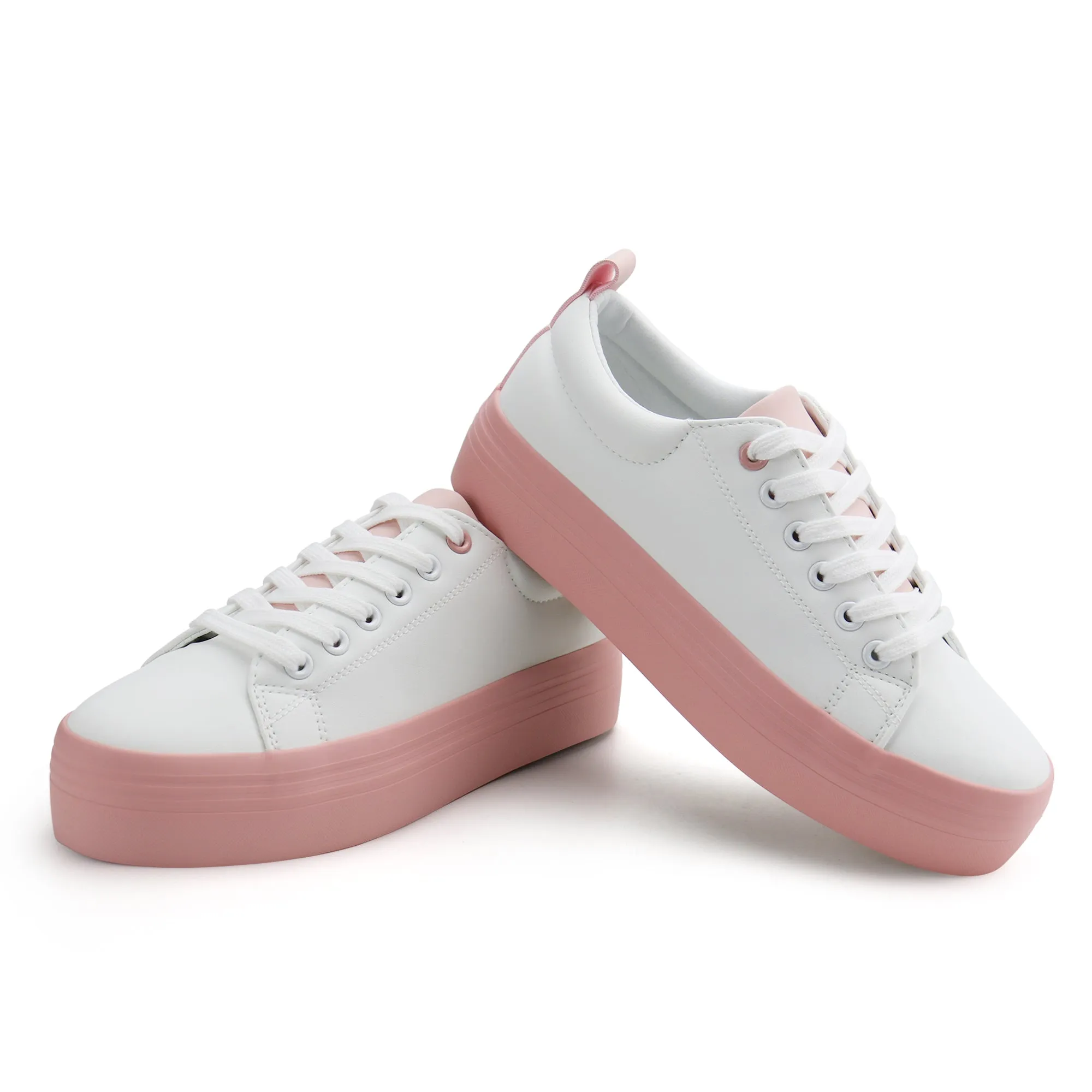 Women Lace Up Platform Fashion Sneakers