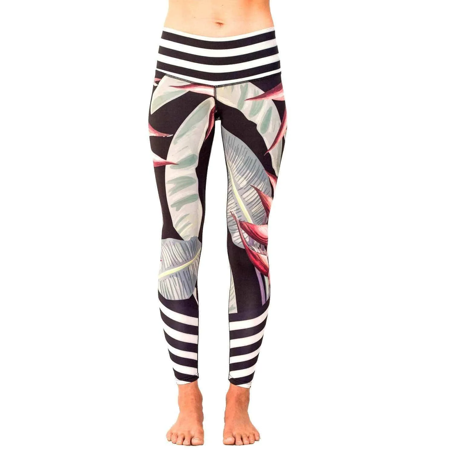 Women's high-waisted leggings - Birds Of Paradise